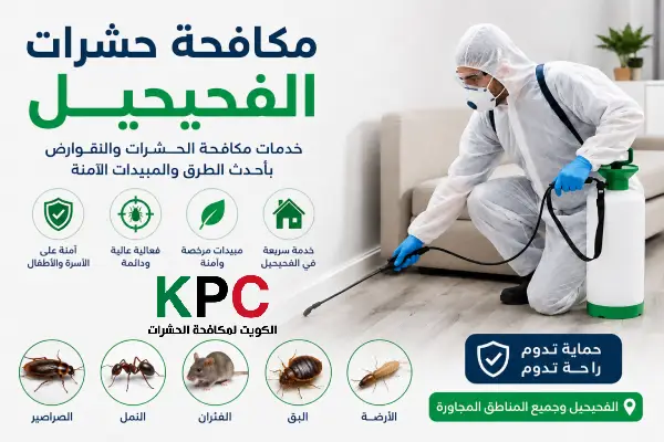 مكافحة حشرات الفحيحيل,رش الحشرات شمال الفحيحيل,رش حشرات الفحيحيل